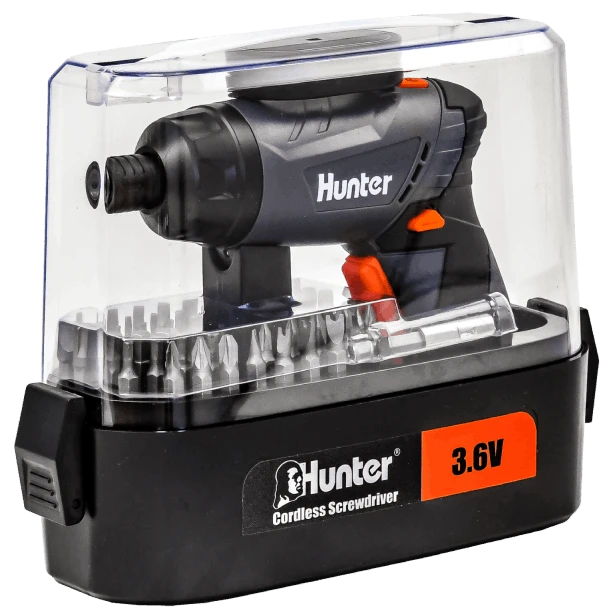 מברגה קומפקטית 3.6V כולל אריזה ייעודית 52 ביטים + מאריך