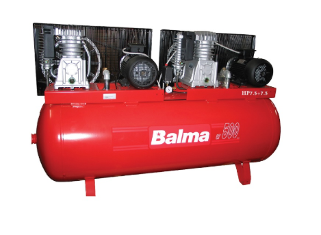 מדחס 500 ליטר 2X7.5 כ"ס BALMA 400V