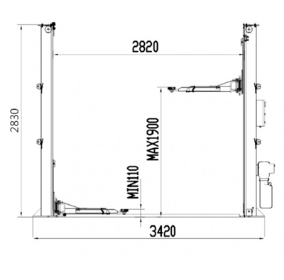 ליפט הידראולי גשר תחתון 4 טון KARNAF